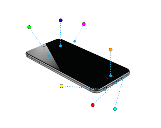 Phone pointing to coverage options for protection plan